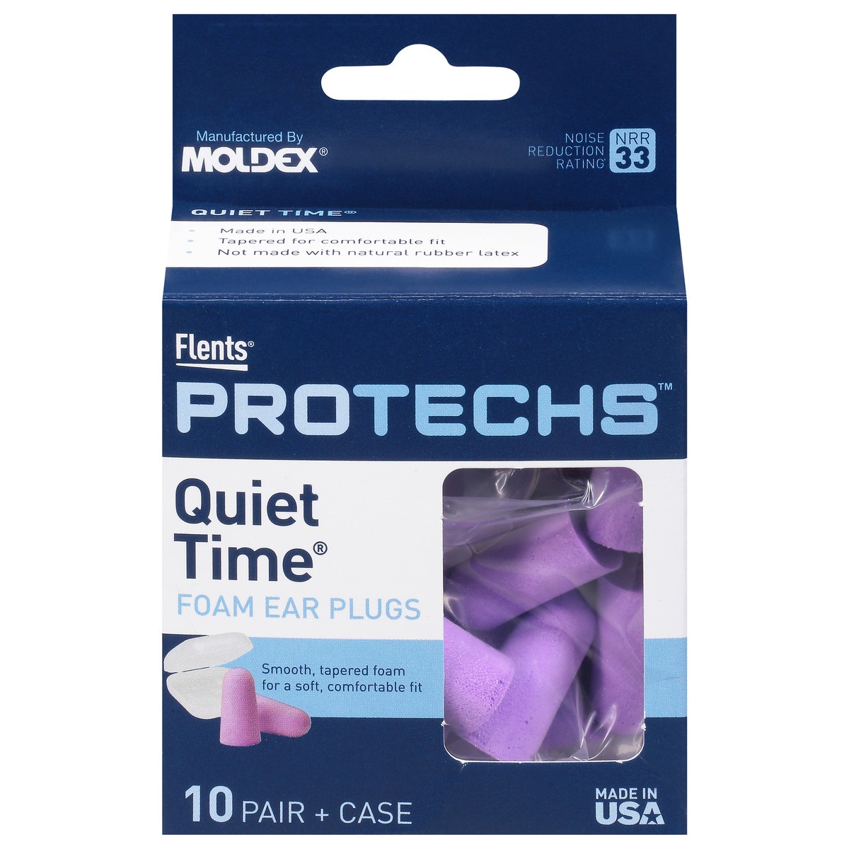 slide 1 of 1, Flents Protechs Quiet Time Foam Ear Plugs 10 pr, 10 ct