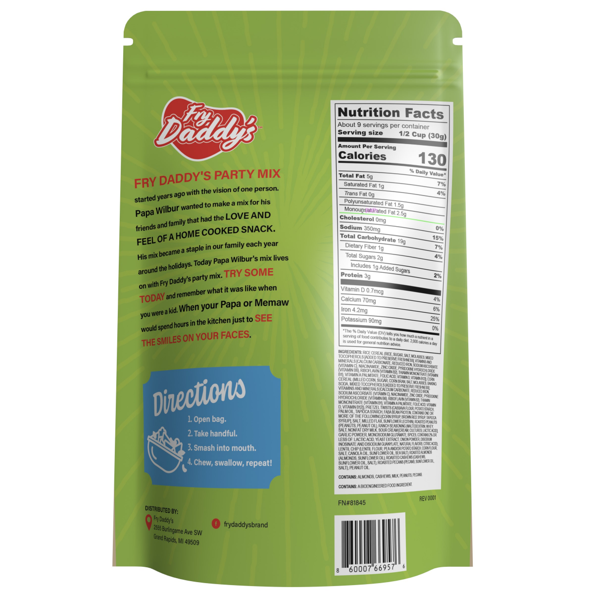 slide 5 of 5, Fry Daddy Fdb Cheddar Party Mix Gf 10 Oz, 10 oz