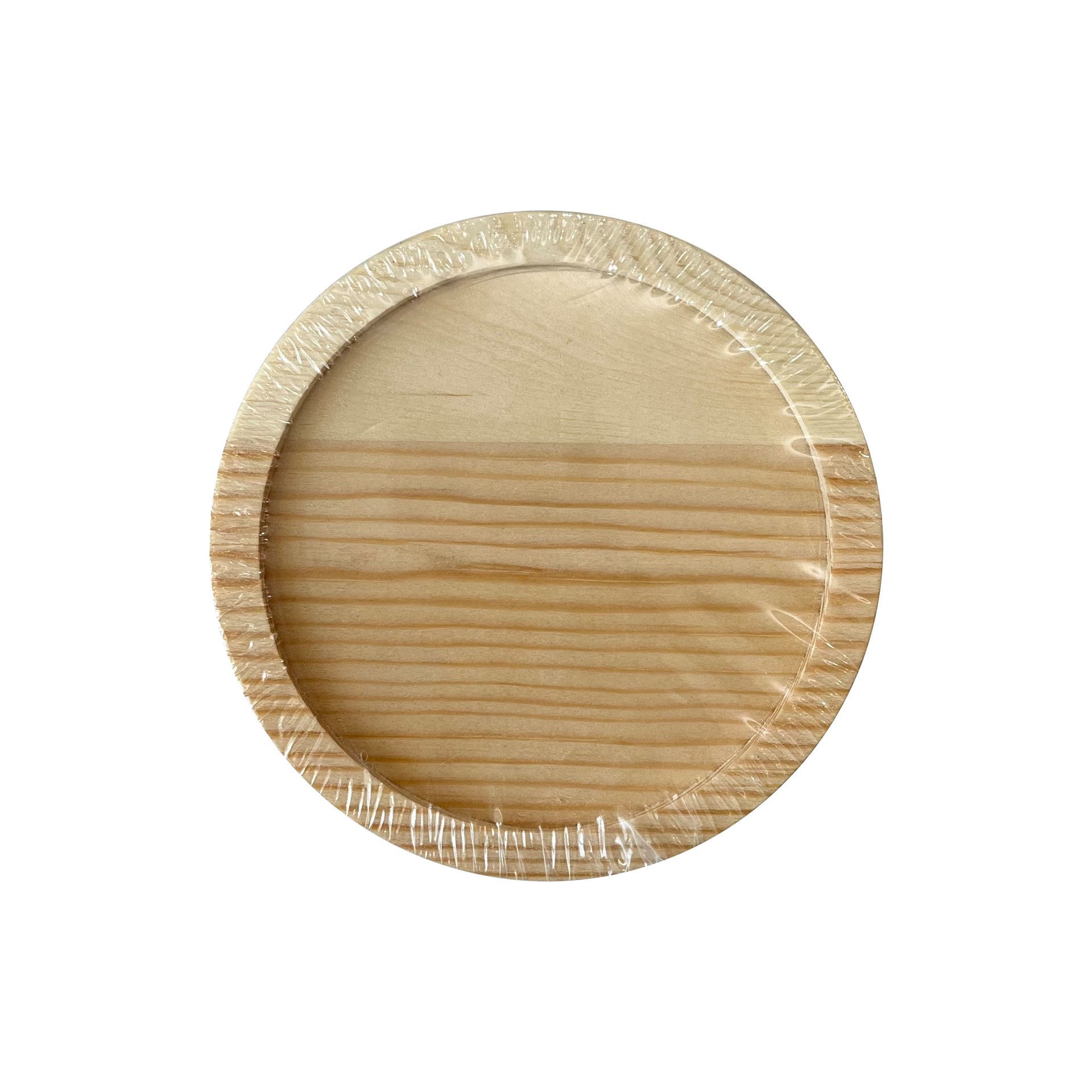 slide 2 of 4, Round Welled Pinewood Coasters, 4ct. By Make Market, 4 ct