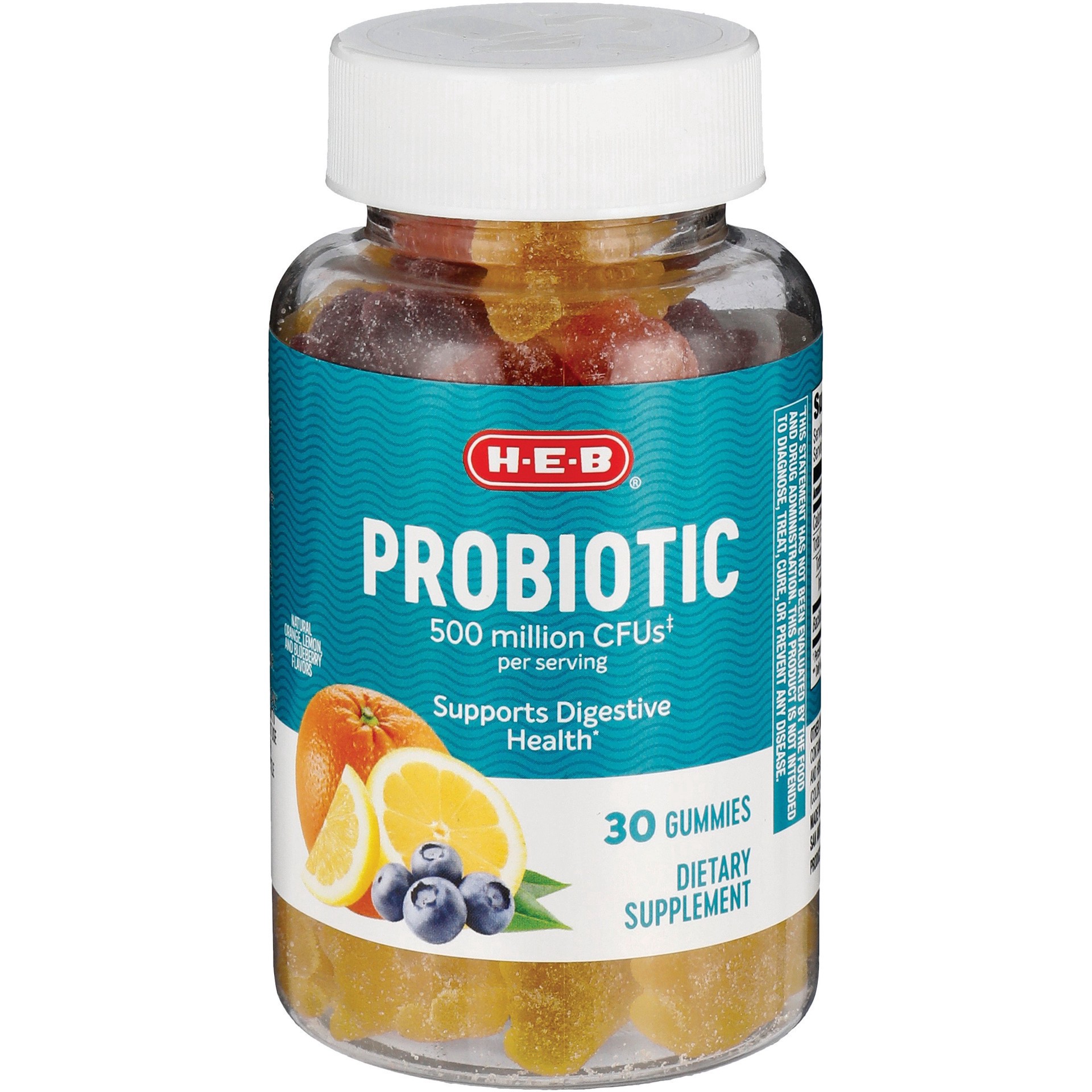 slide 1 of 1, H-E-B Adult Probiotic Gummies, 30 ct