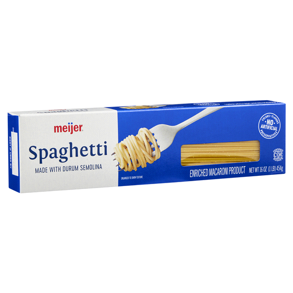 slide 19 of 29, Meijer Spaghetti Pasta, 16 oz