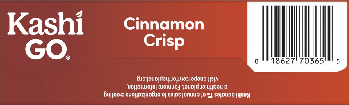 slide 8 of 8, Kashi GO Cold Breakfast Cereal, Vegan Protein, Fiber Cereal, Cinnamon Crisp, 14oz Box, 1 Box, 14 oz