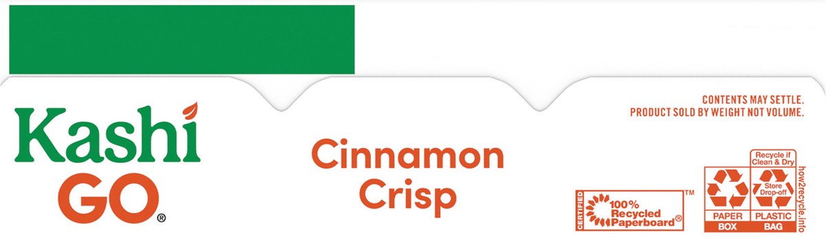 slide 5 of 8, Kashi GO Cold Breakfast Cereal, Vegan Protein, Fiber Cereal, Cinnamon Crisp, 14oz Box, 1 Box, 14 oz