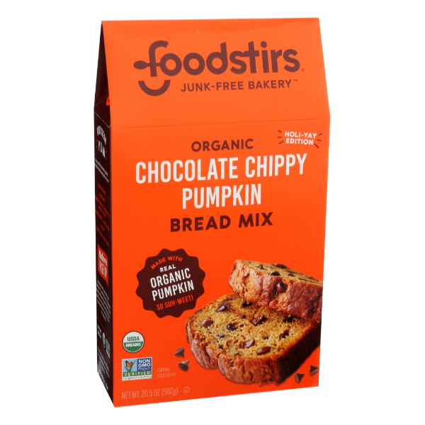 slide 1 of 1, Foodstirs Organic Chocolate Chippy Pumpkin Bread Mix, 20.5 oz