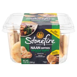 Stonefire Roasted Garlic Naan Dippers - 7.05 oz
