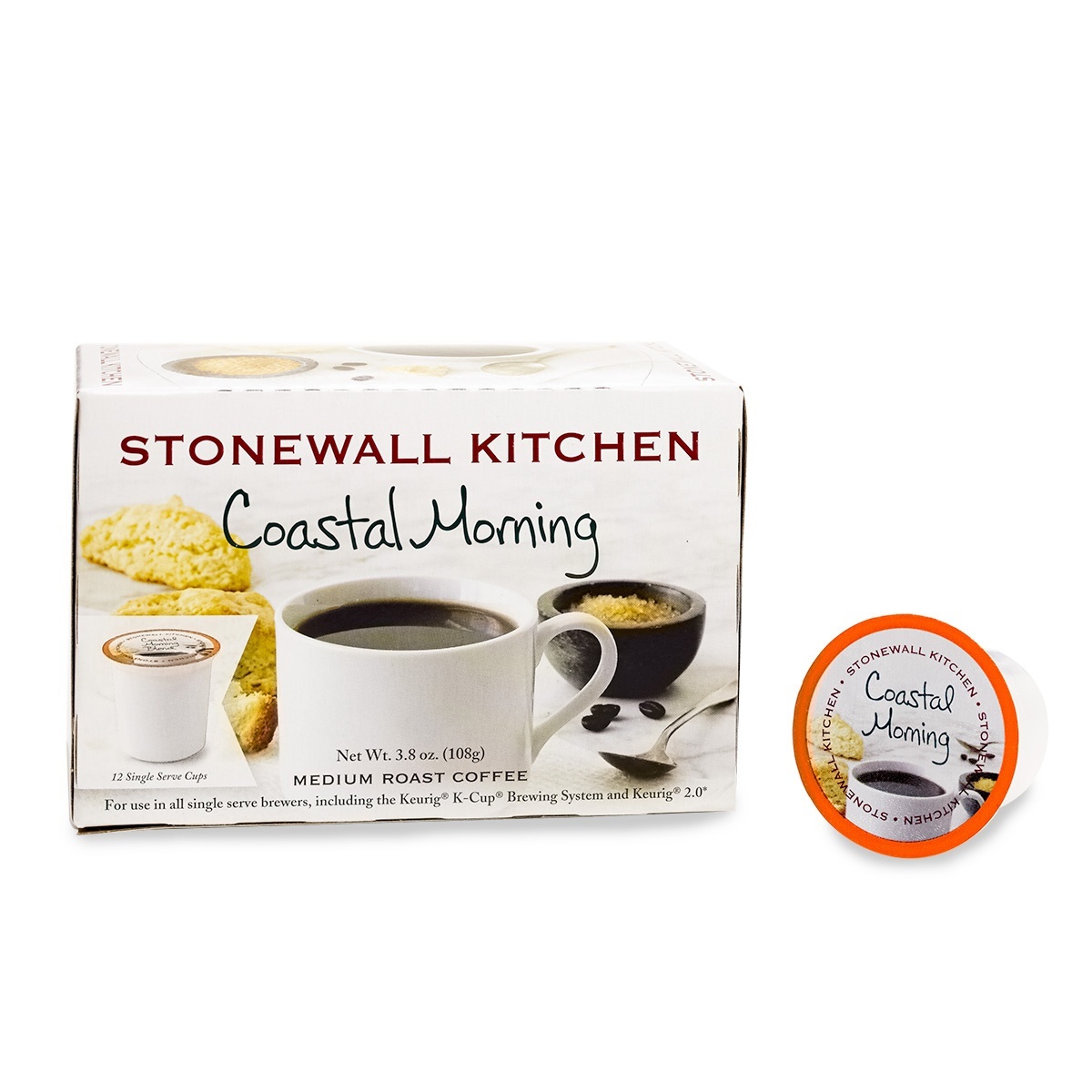 slide 1 of 1, Stonewall Kitchen Single Serve Coffee Cups Coastal Morning, 12 ct