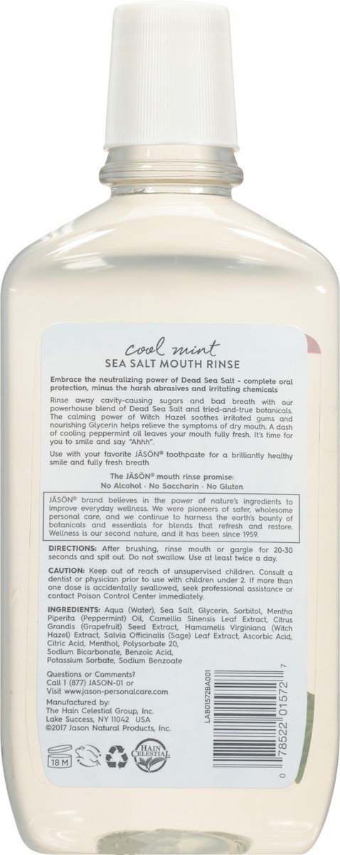 slide 4 of 8, JASON Total Protection Cool Mint Sea Salt Mouthwash 16 fl. oz. Bottle, 16 fl oz