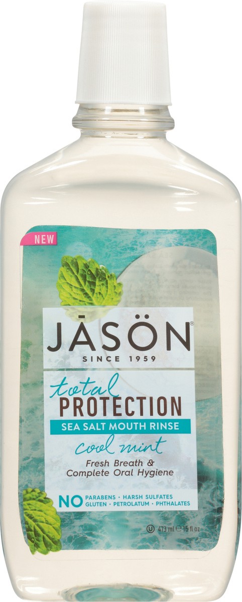slide 5 of 8, JASON Total Protection Cool Mint Sea Salt Mouthwash 16 fl. oz. Bottle, 16 fl oz