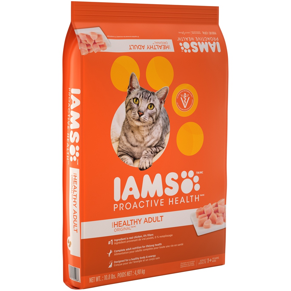 slide 1 of 1, IAMS ProActive Health Healthy Adult Original With Chicken Dry Cat Food, 10.8 lb