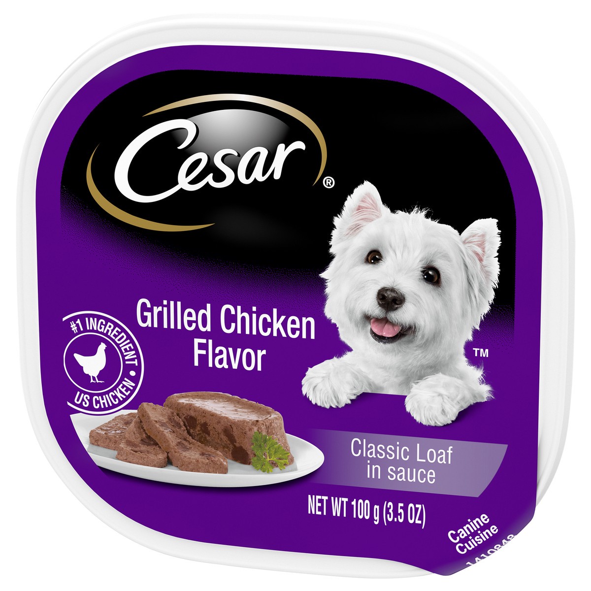 slide 11 of 11, Cesar Grilled Chicken Flavor Classic Loaf in Sauce Canine Cuisine 3.5 oz, 3.5 oz