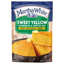 Martha White Sweet Yellow Cornbread Mix, 7 oz Pouch