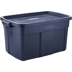 Rubbermaid Roughneck Tote 31 Gallon Dark Indigo Metallic - Office Depot