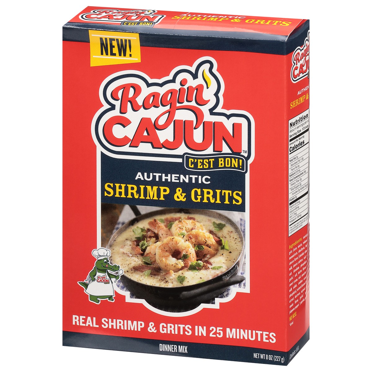 slide 2 of 11, Ragin' Cajun Authentic Shrimp & Grits Dinner Mix 8 oz, 8 oz