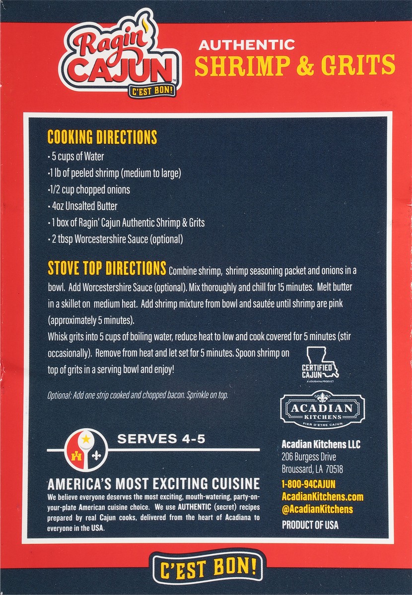 slide 7 of 11, Ragin' Cajun Authentic Shrimp & Grits Dinner Mix 8 oz, 8 oz