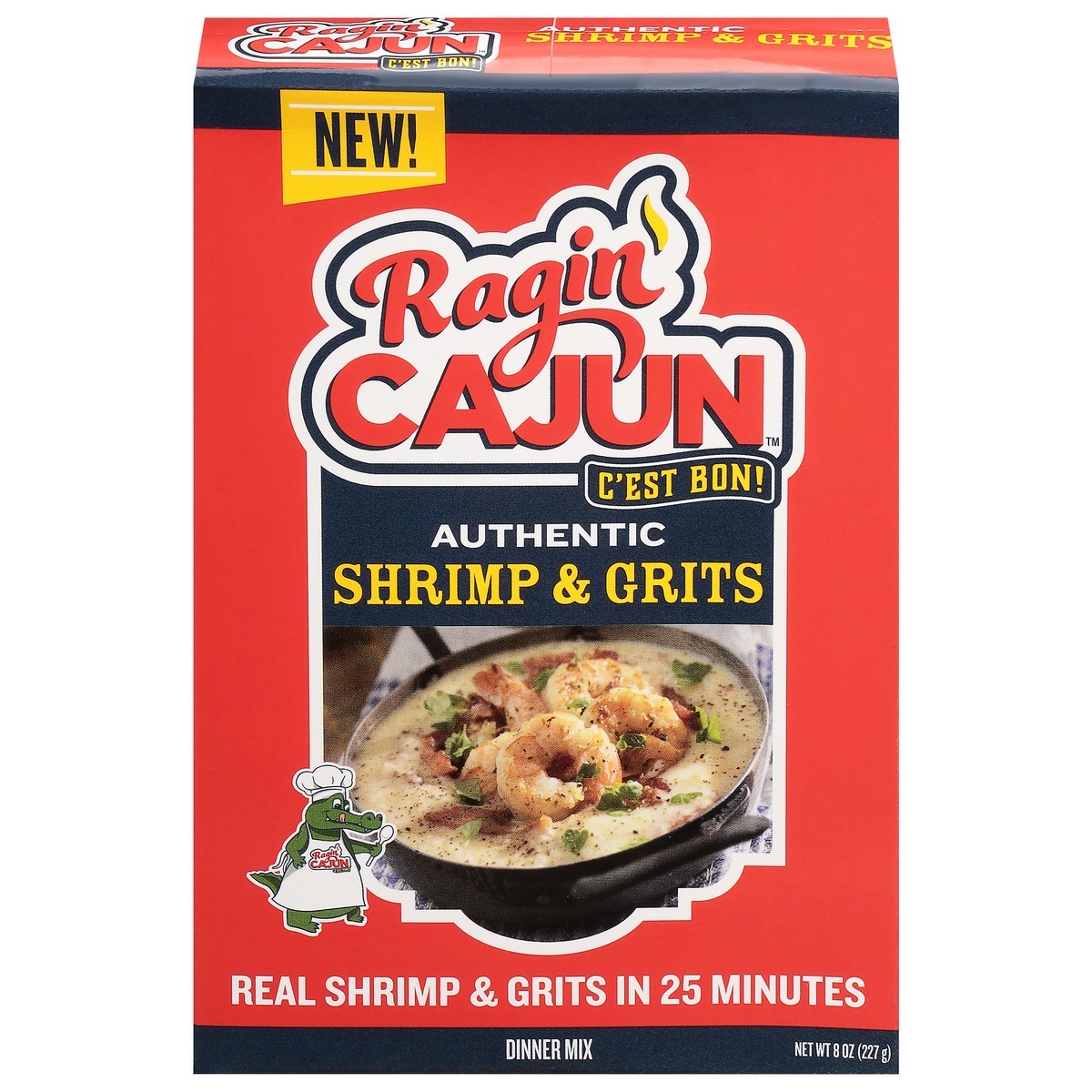 slide 5 of 11, Ragin' Cajun Authentic Shrimp & Grits Dinner Mix 8 oz, 8 oz