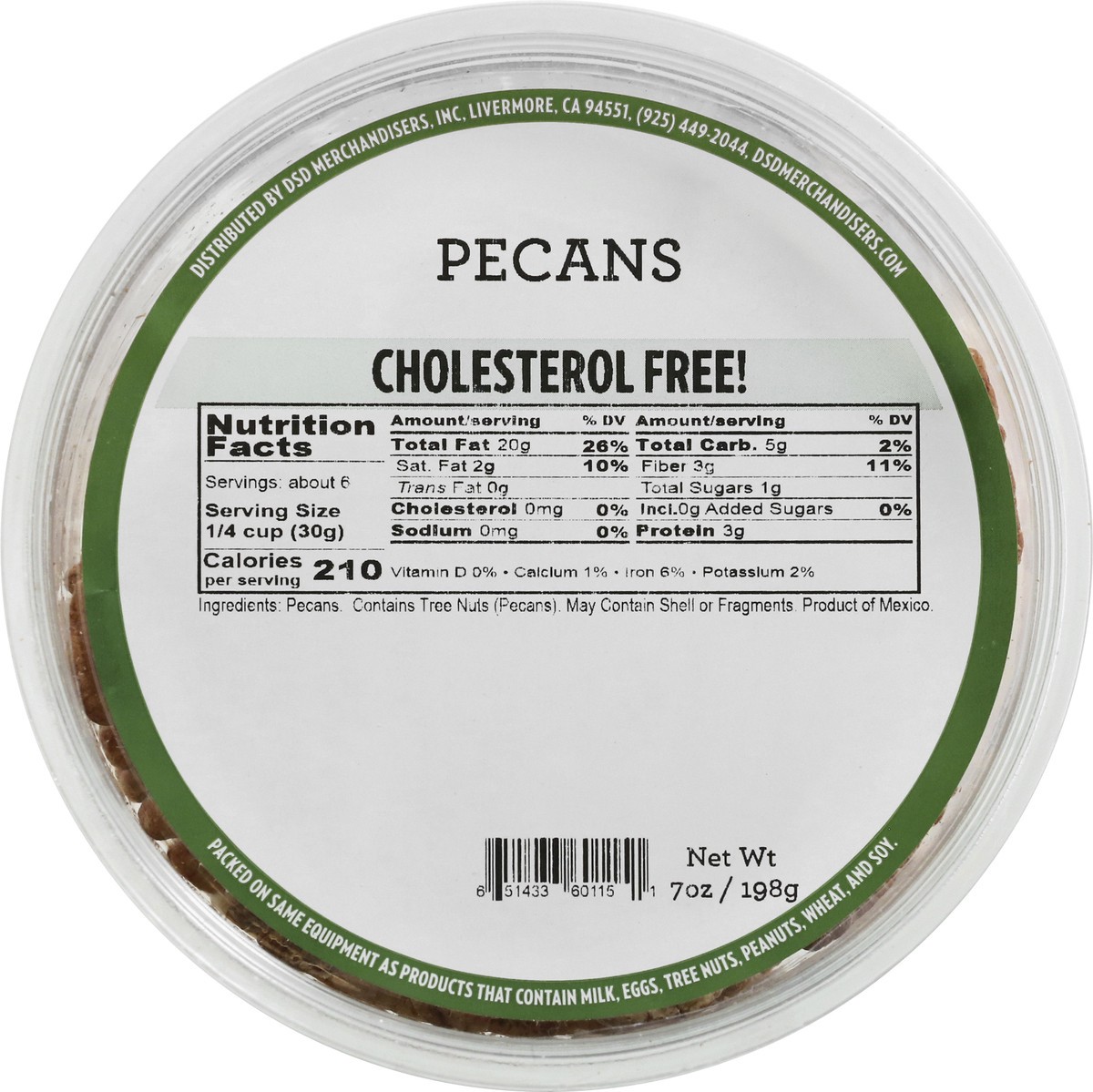 slide 1 of 9, DSD Merchandisers Pecans 7 oz, 7 oz