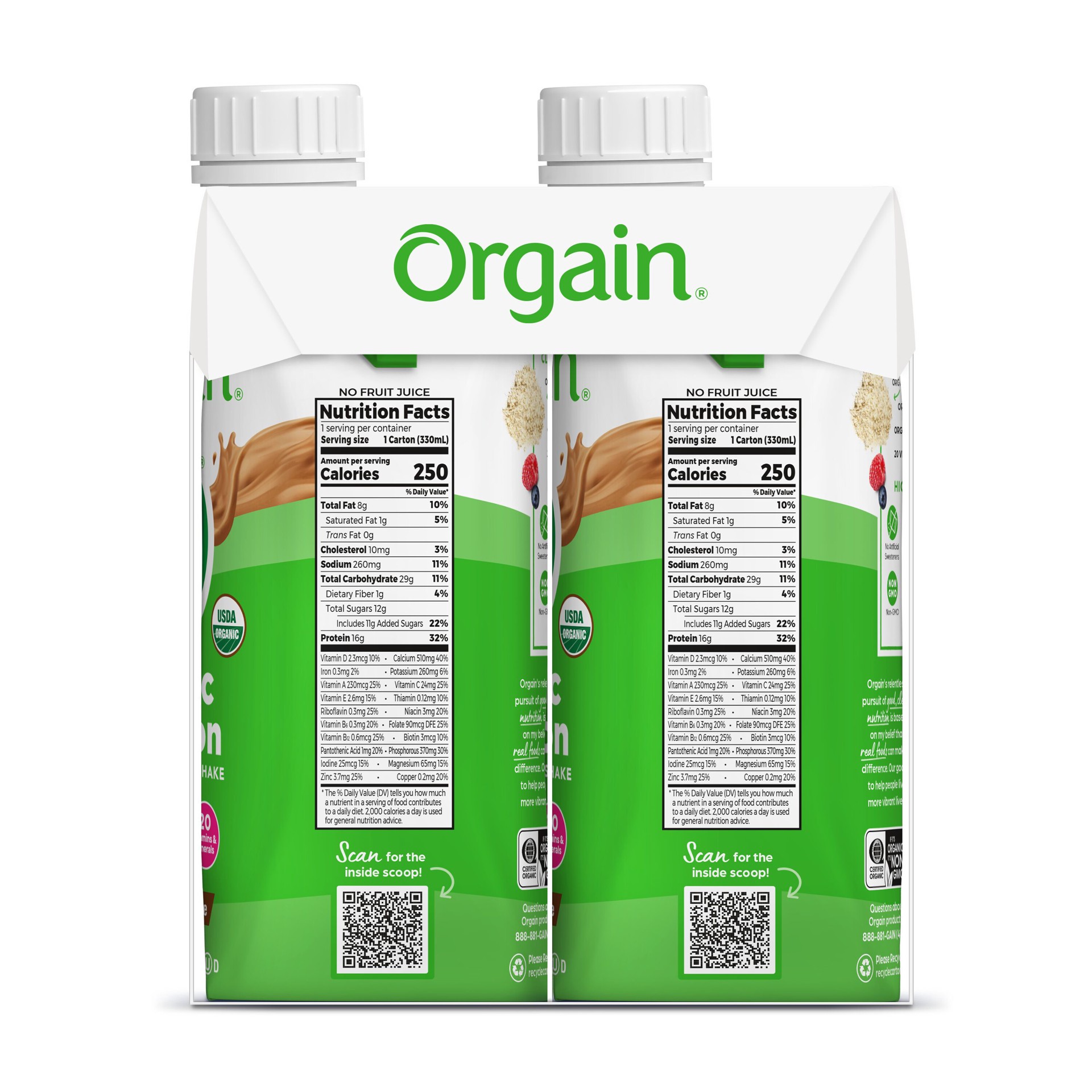 slide 2 of 7, Orgain Organic Nutrition Shake, Grass Fed Protein, Iced Café Mocha - 44 fl oz, 4 ct