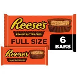 Reese's Milk Chocolate Peanut Butter Cups, Candy Packs, 1.5 oz (6 Count)