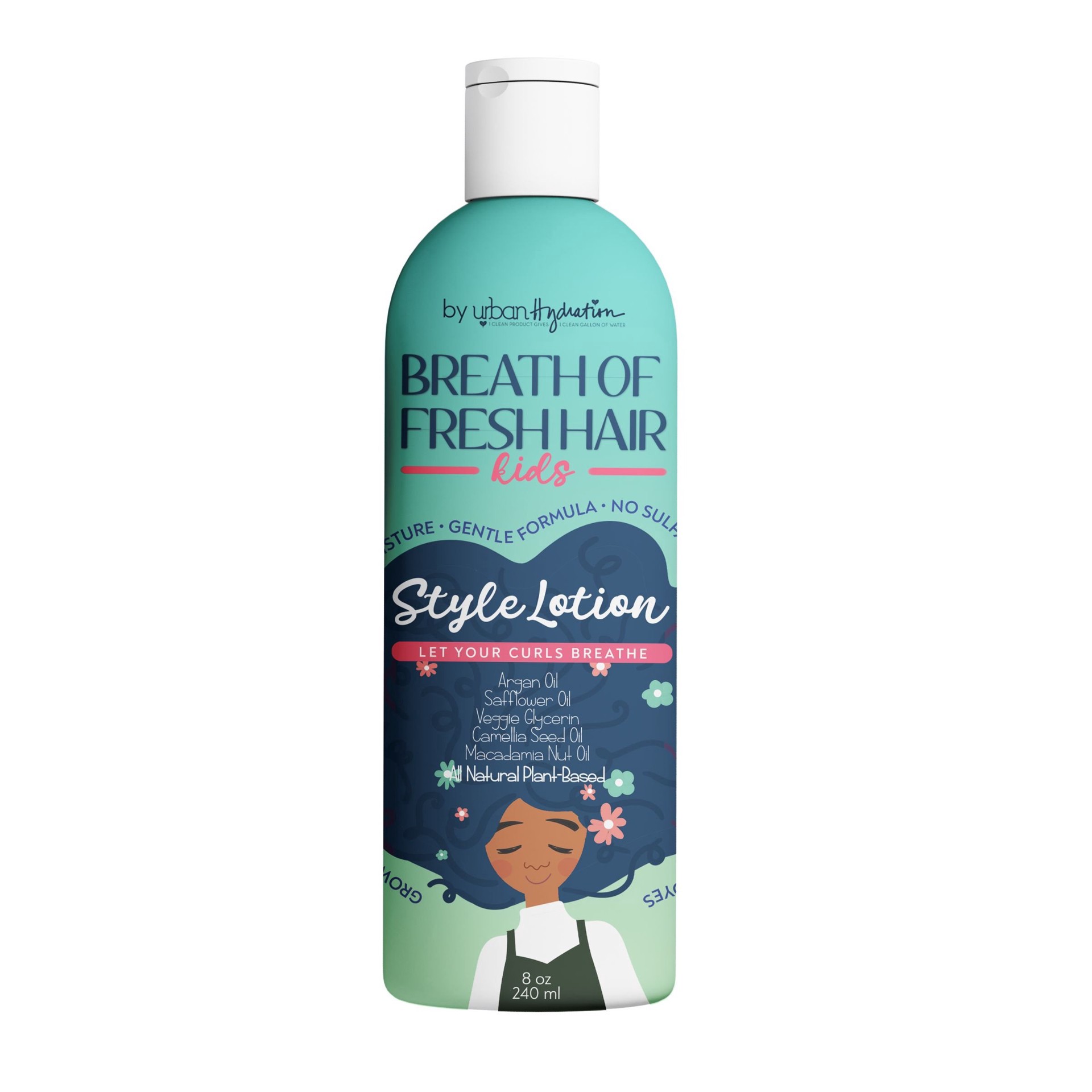 slide 1 of 1, Urban Hydration Breath of Fresh Hair No Frizz Curl Style Kids Curl Cream 8.1 fl oz, 8.1 fl oz