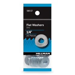 Hillman Flat Washers Coarse Thread 1/4