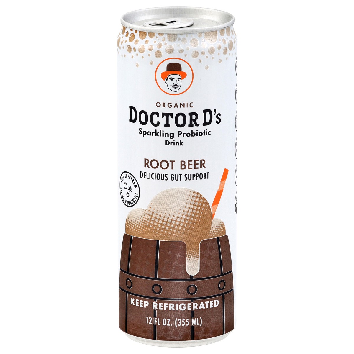 slide 1 of 14, Doctor D's Sprakling Probiotic - Root Beer, 12 fl oz