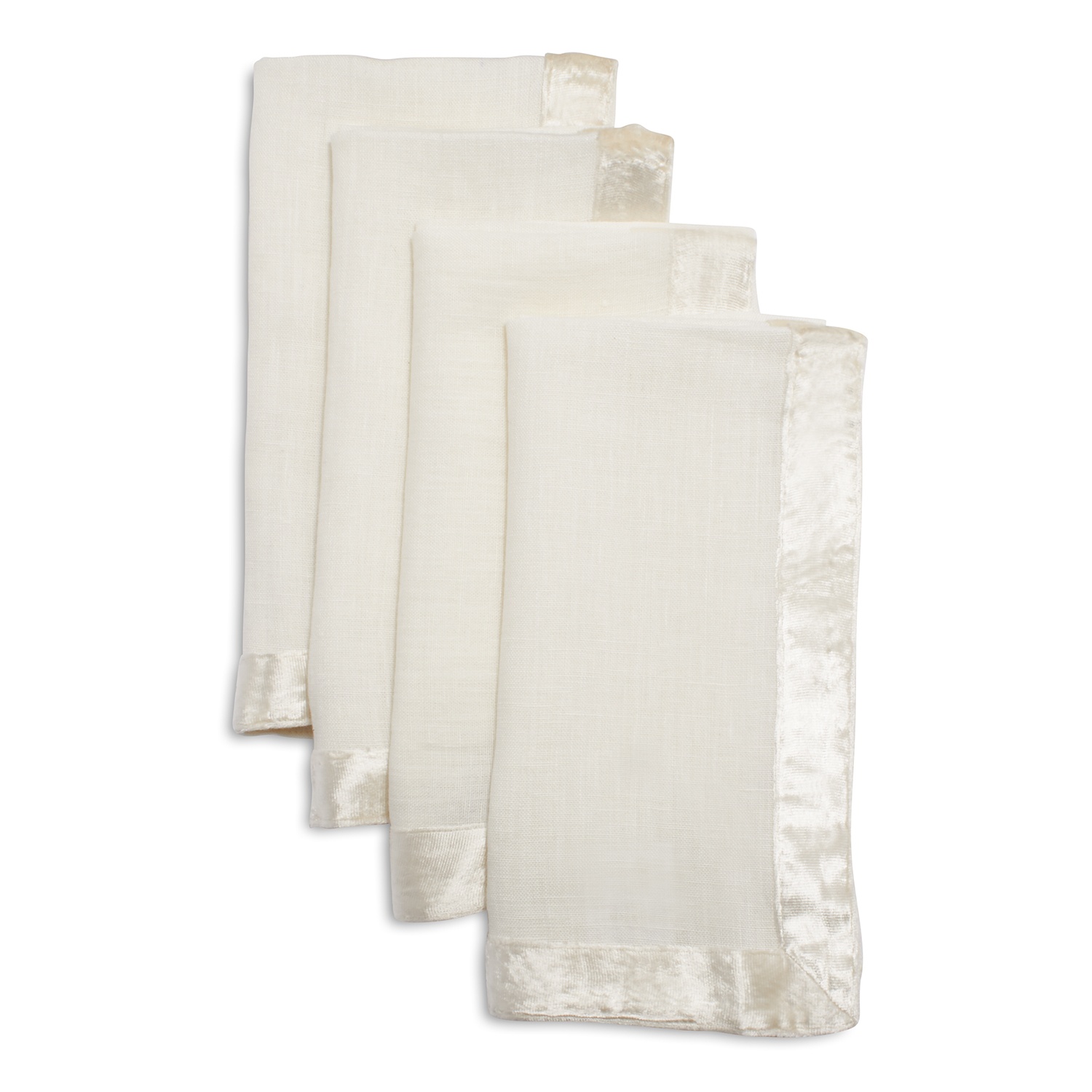 slide 1 of 1, Sur La Table Velvet Linen Napkins, White, 4 ct