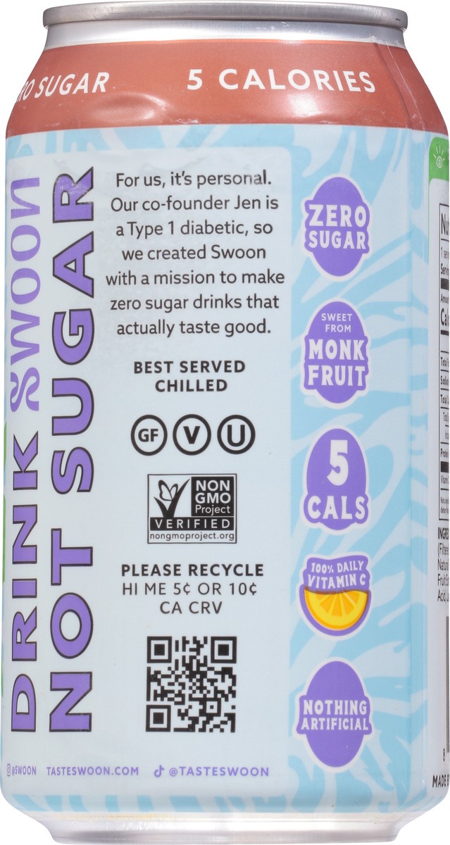 slide 9 of 9, Swoon Zero Sugar Sweet Tea - 12 fl oz,