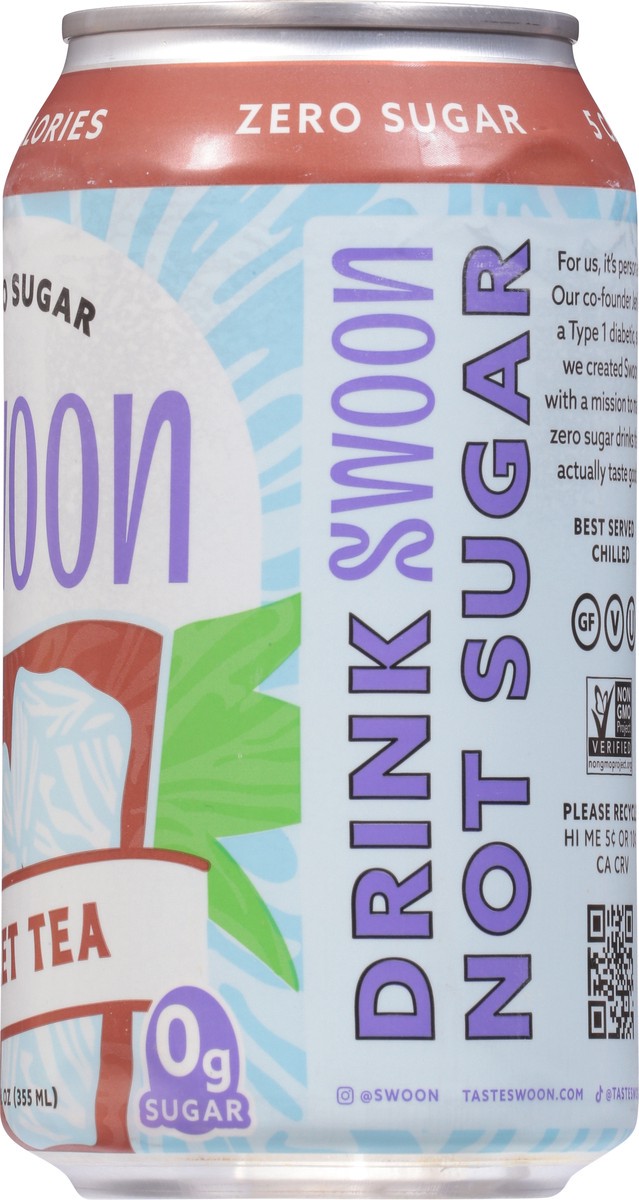 slide 3 of 9, Swoon Zero Sugar Sweet Tea - 12 fl oz,