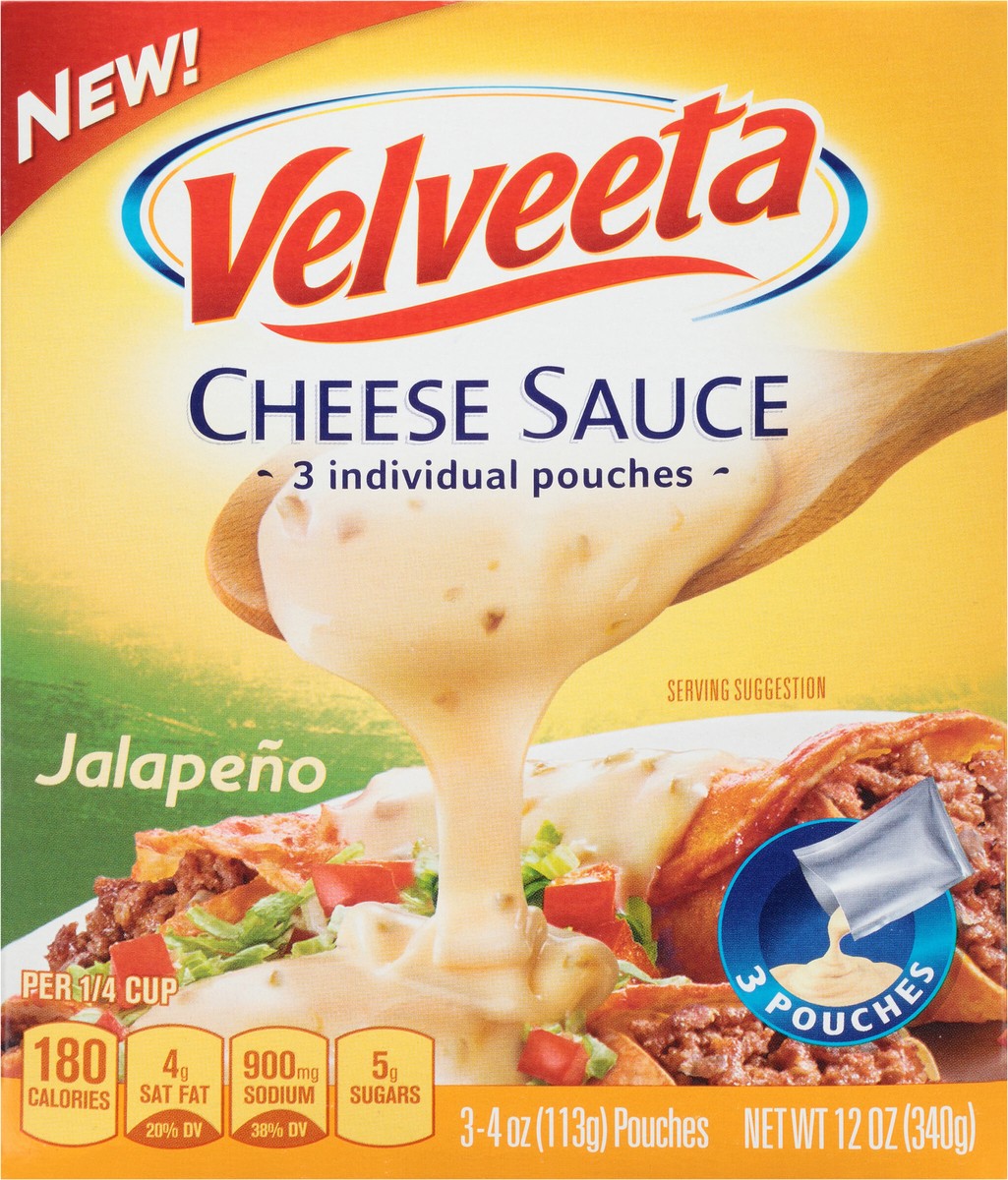 slide 9 of 14, Velveeta Jalapeno Cheese Sauce 4 - 3 oz Packs, 3 ct