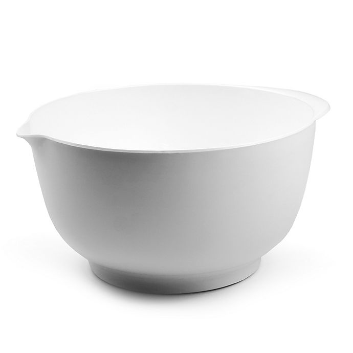 slide 1 of 1, RSVP Melamine Mixing Bowl - White, 4 qt