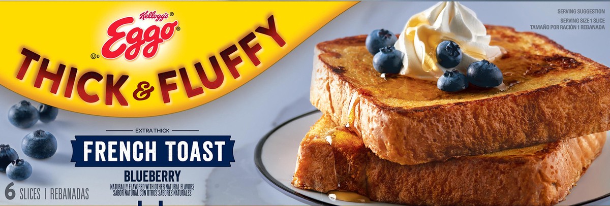 slide 7 of 10, Eggo Thick and Fluffy Blueberry Frozen French Toast, 12.6 oz