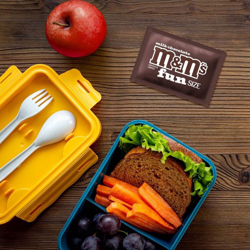 slide 6 of 8, M&M's Milk Chocolate, Peanut & Peanut Butter Candy Fun Size Variety Pack, Party Size - 19.41 Oz Bulk Bag, 19.4 oz