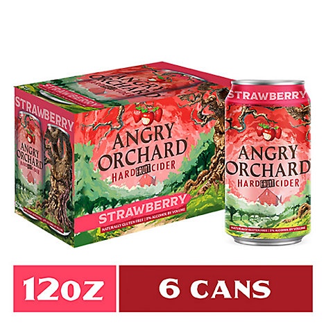 slide 1 of 1, Angry Orchard Strawberry In Cans - 6-12 Fz, 1 ct