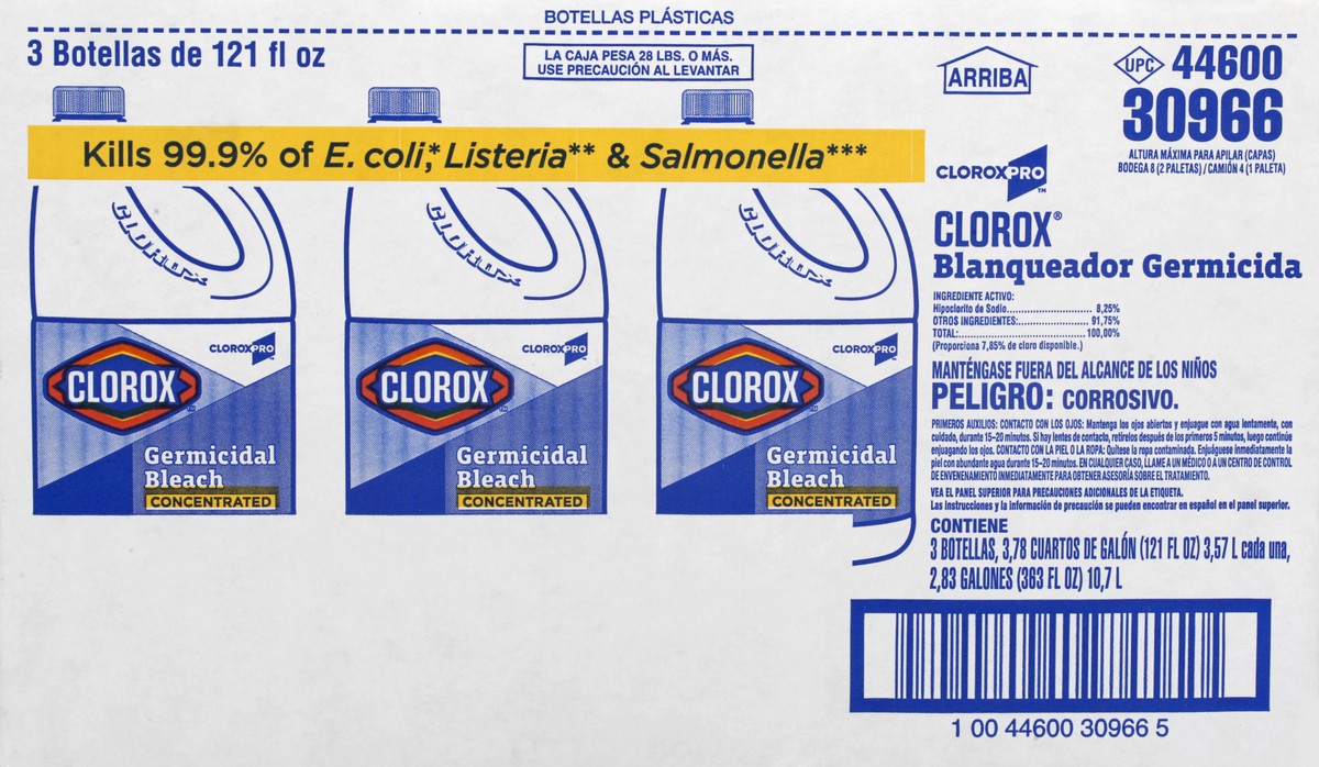 slide 7 of 12, Clorox Germicidal Concentrated Bleach 3 ea, 3 ct