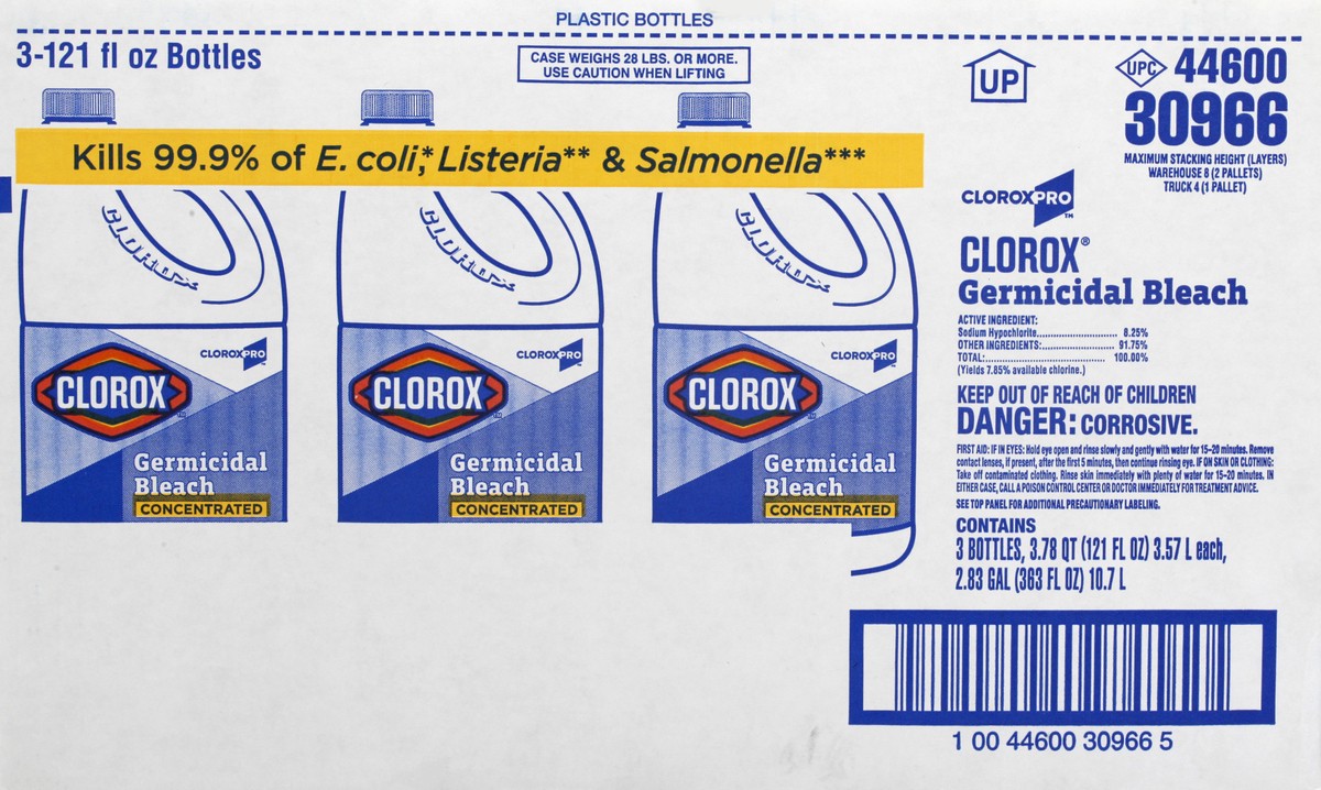slide 8 of 12, Clorox Germicidal Concentrated Bleach 3 ea, 3 ct