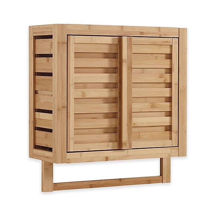 slide 1 of 1, Haven No Tools Bamboo Wall Cabinet - Natural, 1 ct