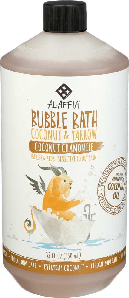 slide 1 of 1, Alaffia Bubble Bath Coconut Babies And Up, 32 fl oz