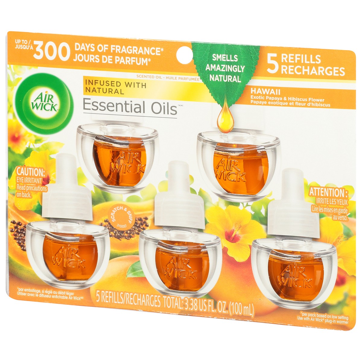 slide 4 of 9, Air Wick Essential Oils Hawaii Scented Oil Refills 5 ea, 5 ct
