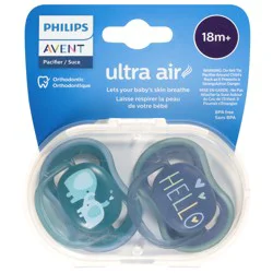 Philips Avent 18 Months+ Ultra Air Orthodontic Pacifier, 2 Each
