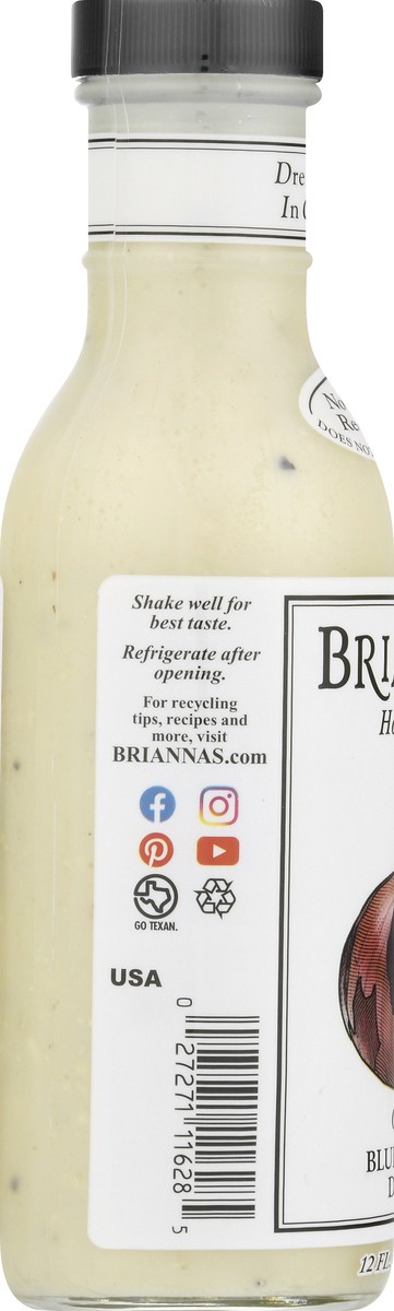 slide 8 of 12, BRIANNAS Brianna Bleu Cheese Dressing, 12 oz