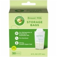 slide 1 of 1, Comforts for Baby Breast Milk Storage Bags, 50 ct