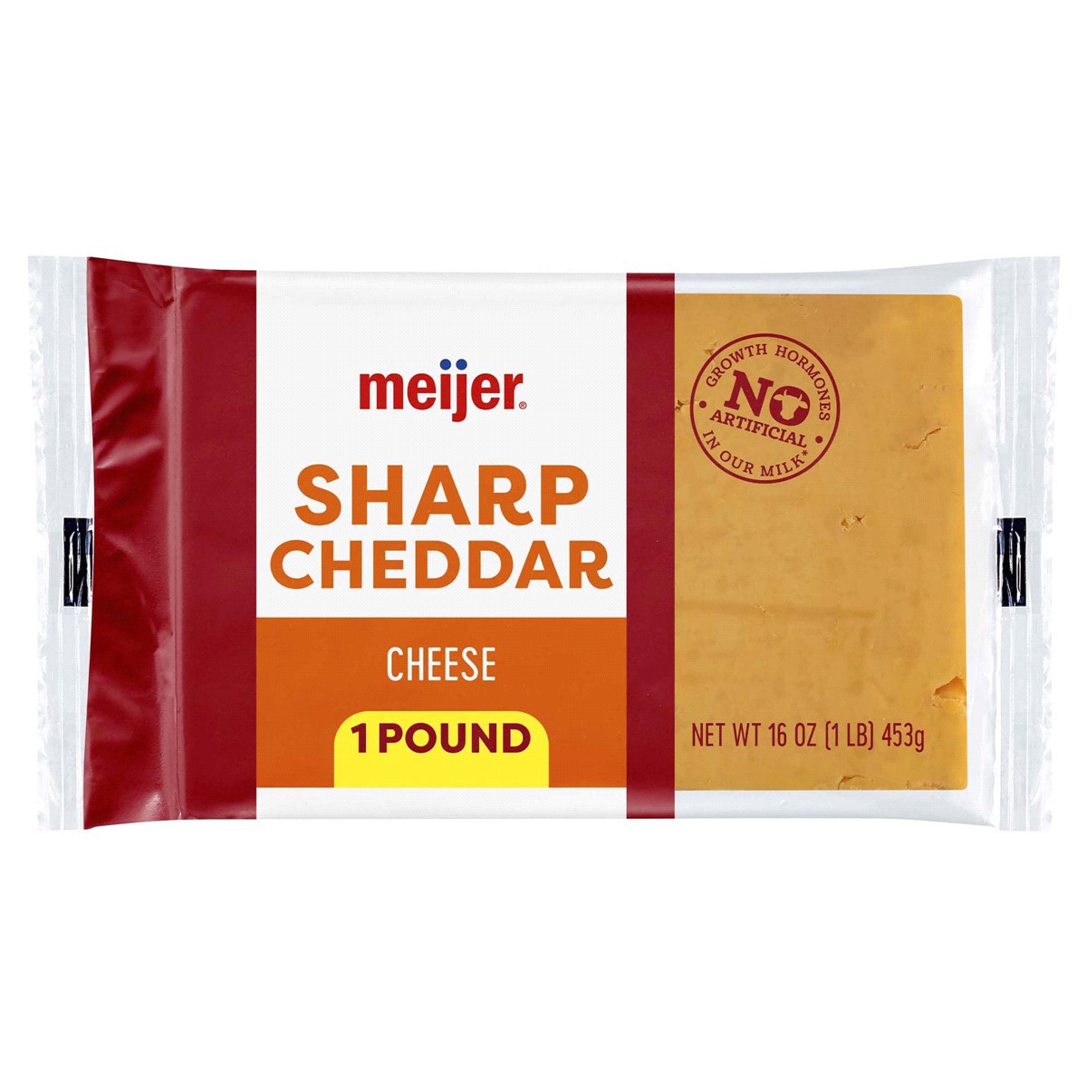 slide 1 of 5, Meijer Chunk Sharp Cheddar Cheese, 16 oz