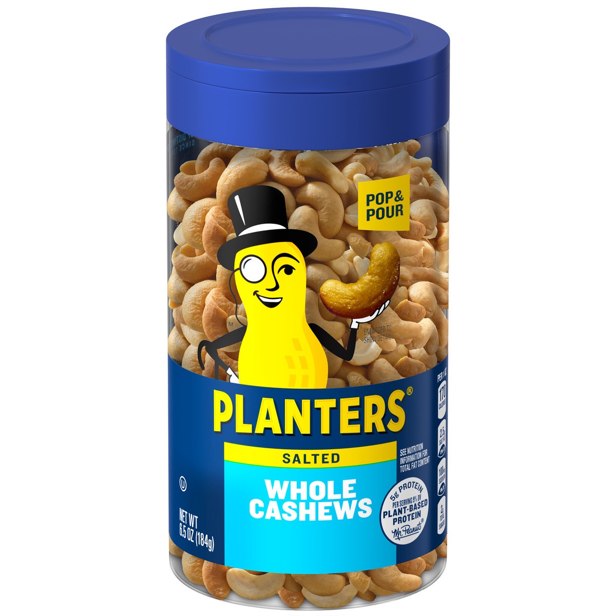 slide 1 of 14, Planters Whole Salted Cashews 6.5 oz, 6.5 oz