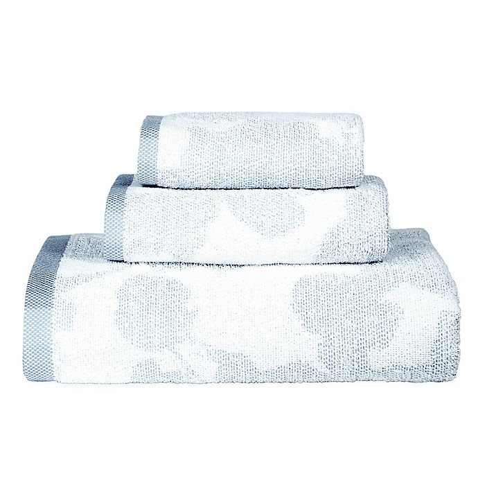slide 2 of 2, DKNY City Bloom Bath Towel - Blue, 1 ct