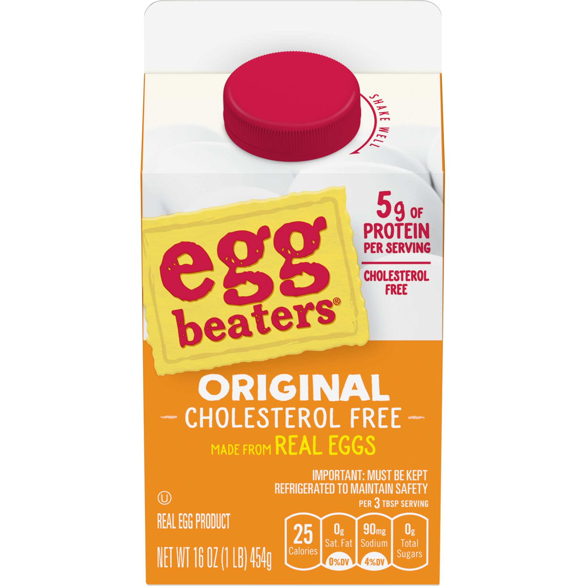 slide 1 of 2, EGG BEATERS Real Egg Product, No Cholesterol, No Fat, Real Eggs, 16 oz., 16 oz