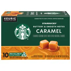 Starbucks K-Cup Pods Ground Caramel Coffee 10 - 0.35 oz Pods