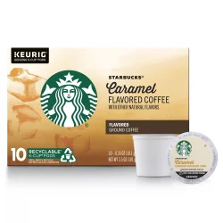 Starbucks Flavored K-Cup Coffee Pods, Caramel for Keurig Brewers