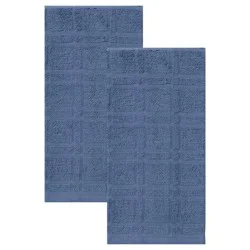 Everyday Living Waffle Kitchen Towels - Federal Blue