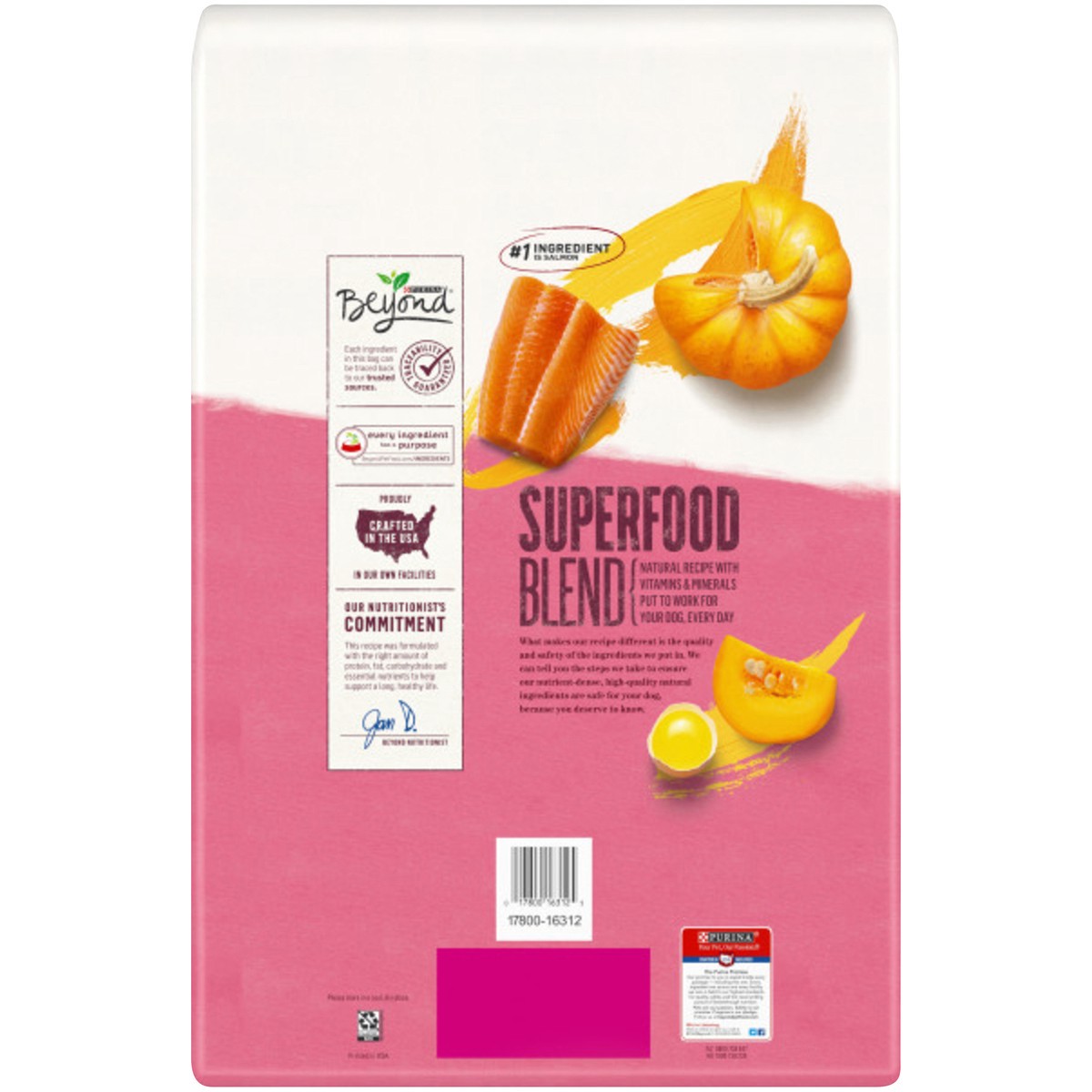 slide 8 of 9, Beyond Purina Beyond Natural Dry Dog Food, Superfood Blend Salmon, Egg & Pumpkin Recipe, 3.7 lb