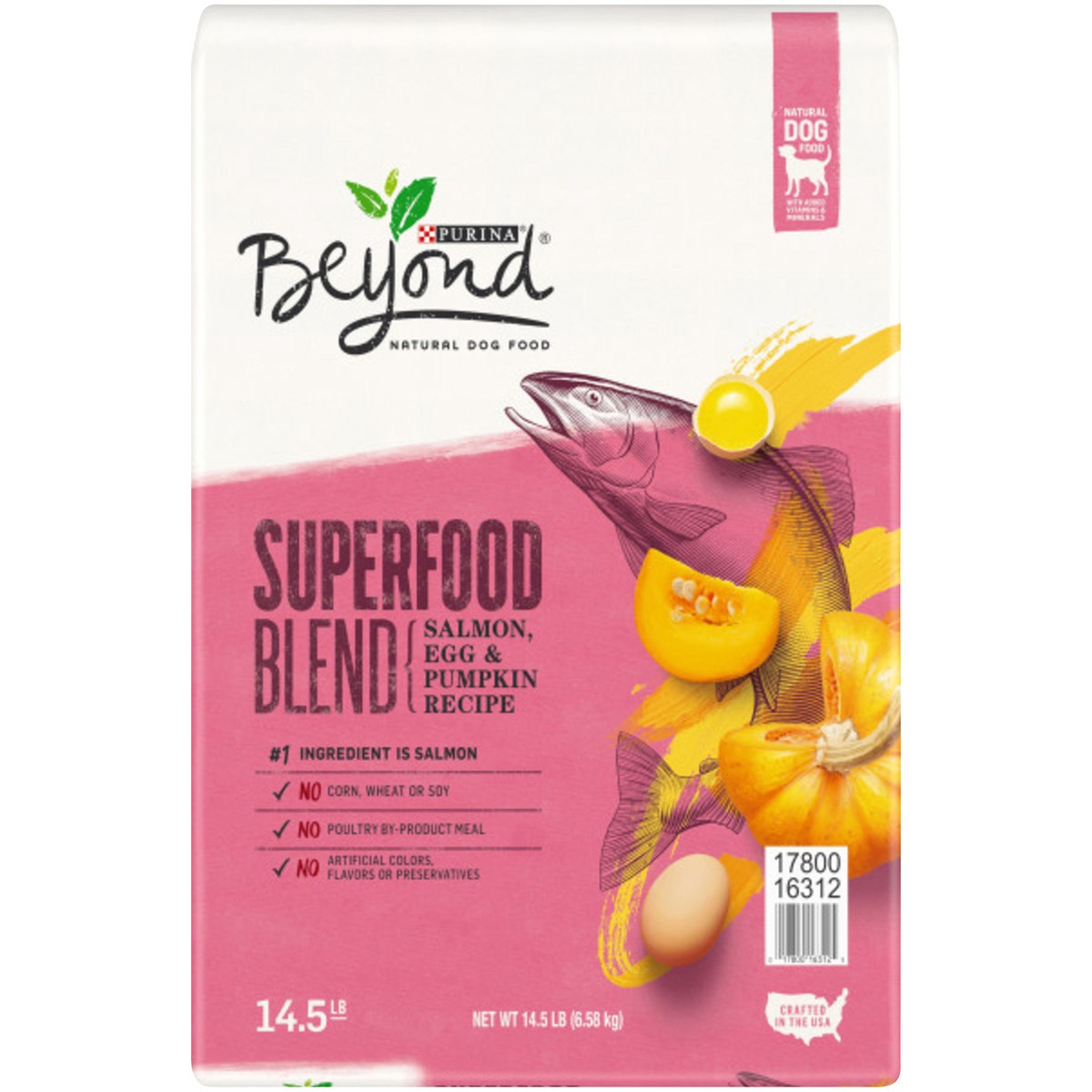 slide 9 of 9, Beyond Purina Beyond Natural Dry Dog Food, Superfood Blend Salmon, Egg & Pumpkin Recipe, 3.7 lb